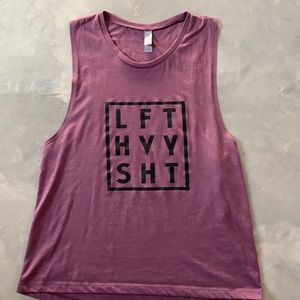 Lift Heavy Sh** Womens Muscle Tank Large